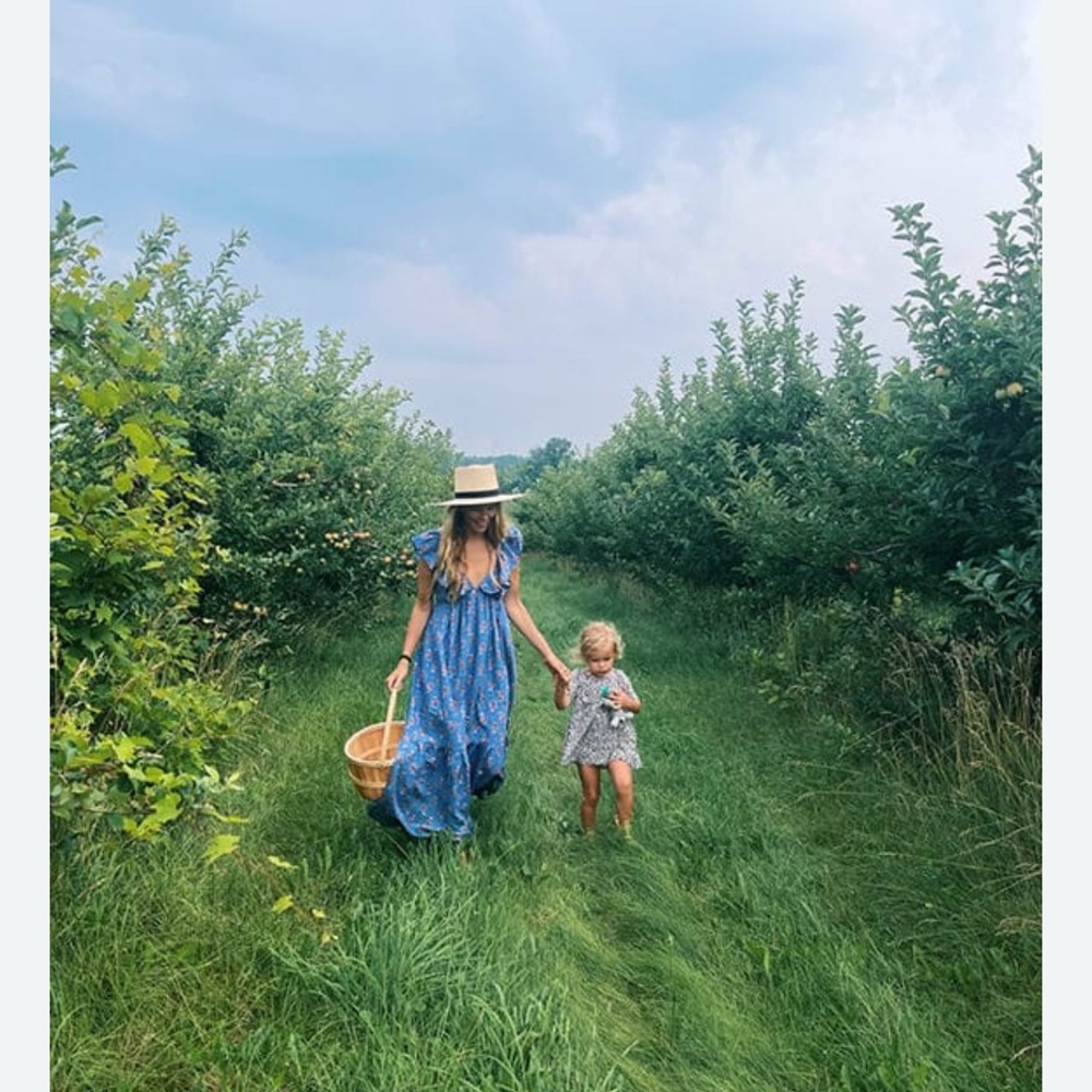 Mango Blue Floral Maxi Dress